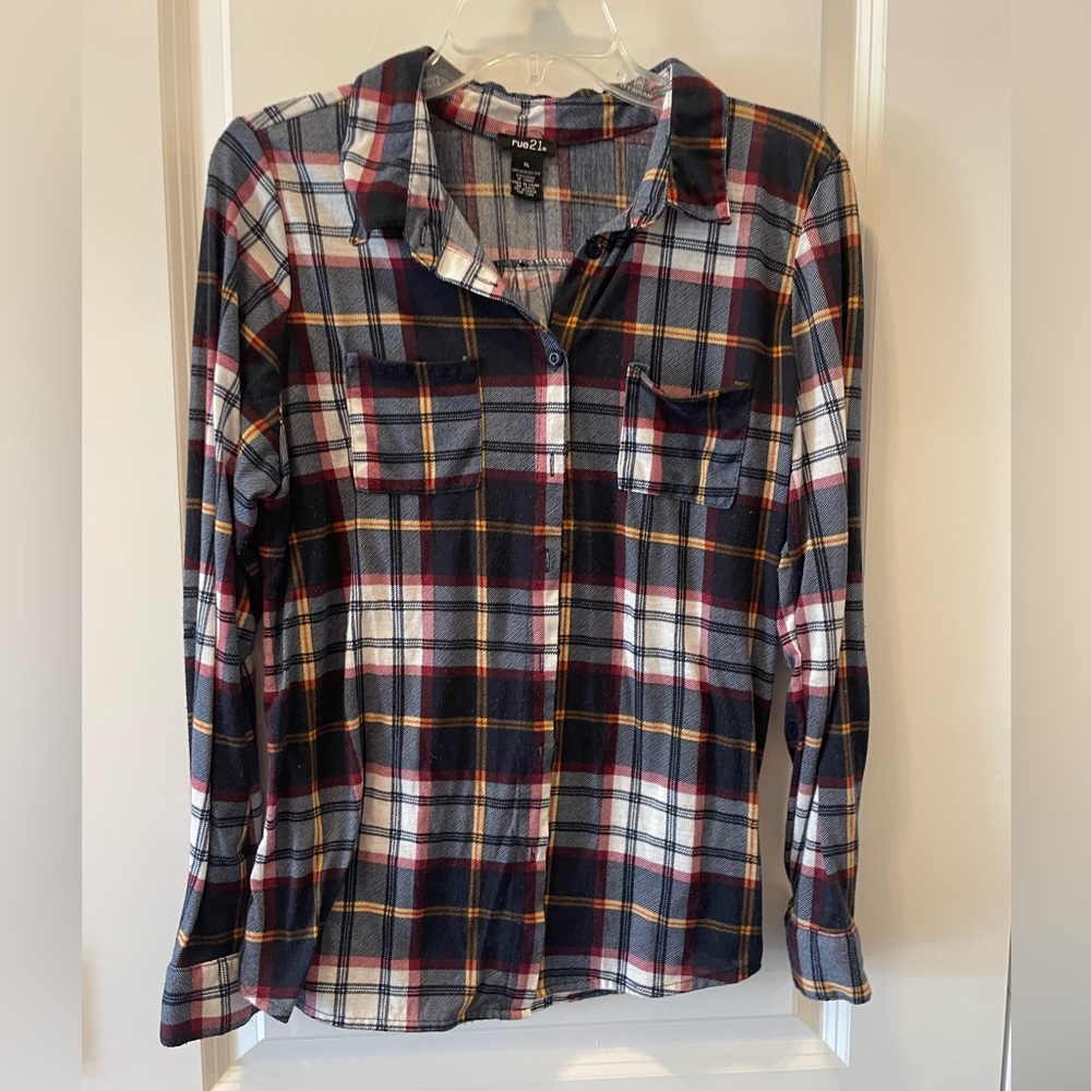Rue 21 plaid button up